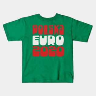 Polska Euro 2020 Soccer Gift Design Kids T-Shirt